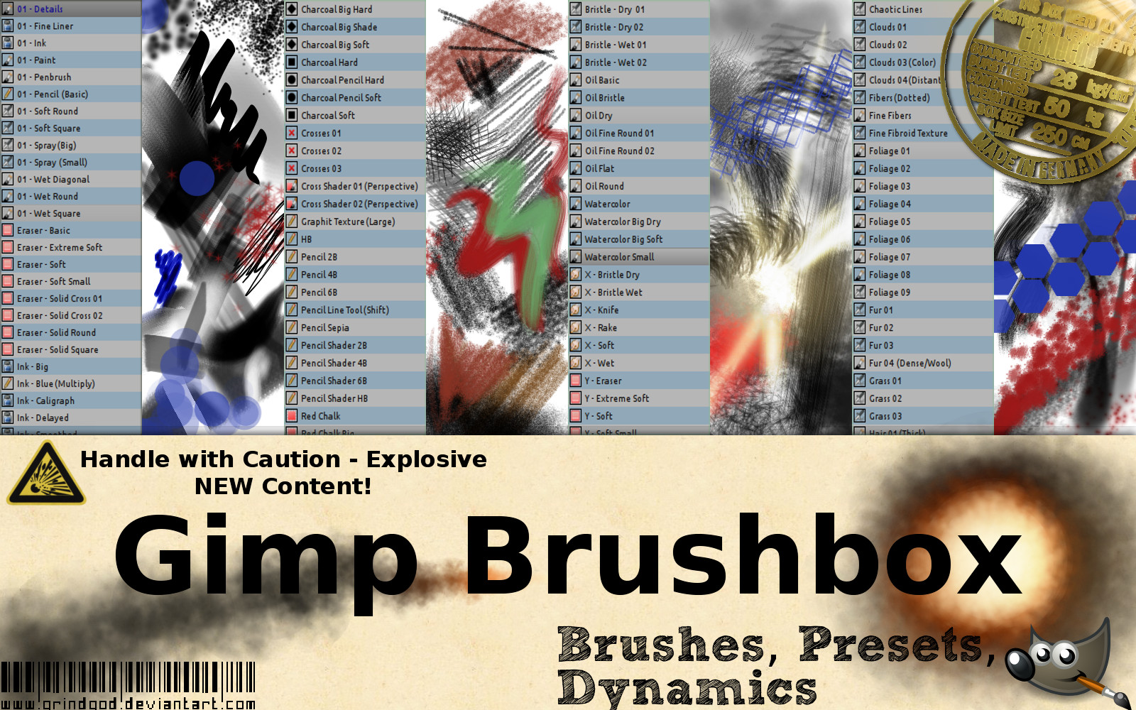 The Gimp BrushBox」「The Gimp TextureBox」