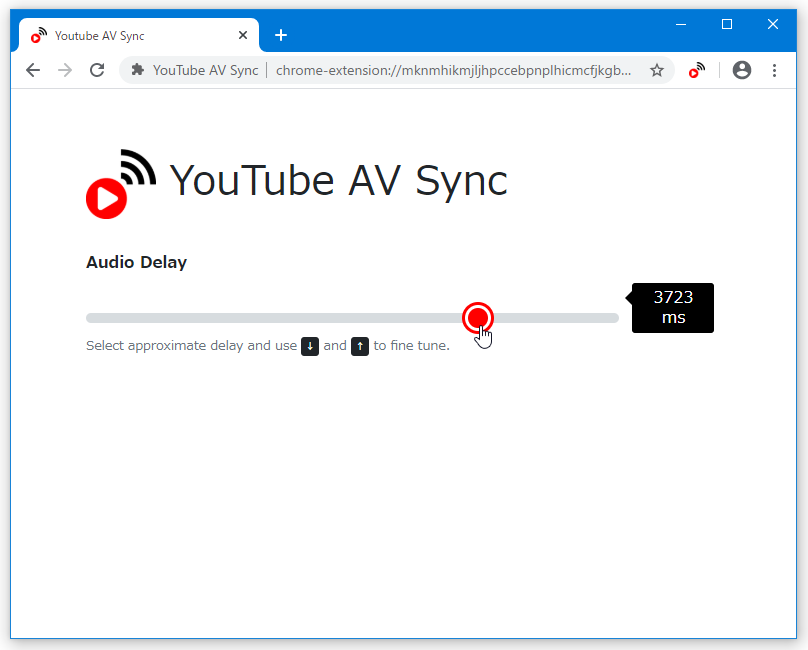 Youtube 動画の音声遅延を ミリ秒単位で修正できるようにする Chrome 拡張機能 Firefox アドオン Youtube Av Sync Giga 無料通信