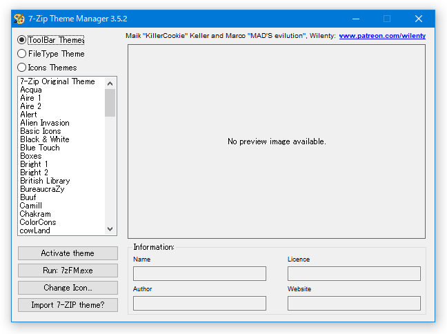 7-Zip Theme Manager