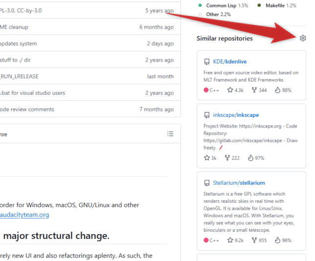 歯車いアイコンをクリックする